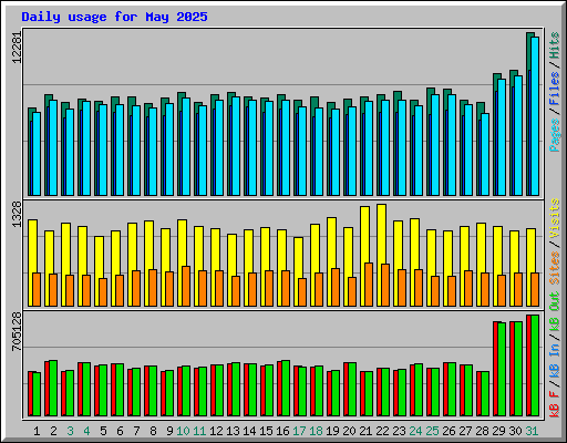 Daily usage for May 2025